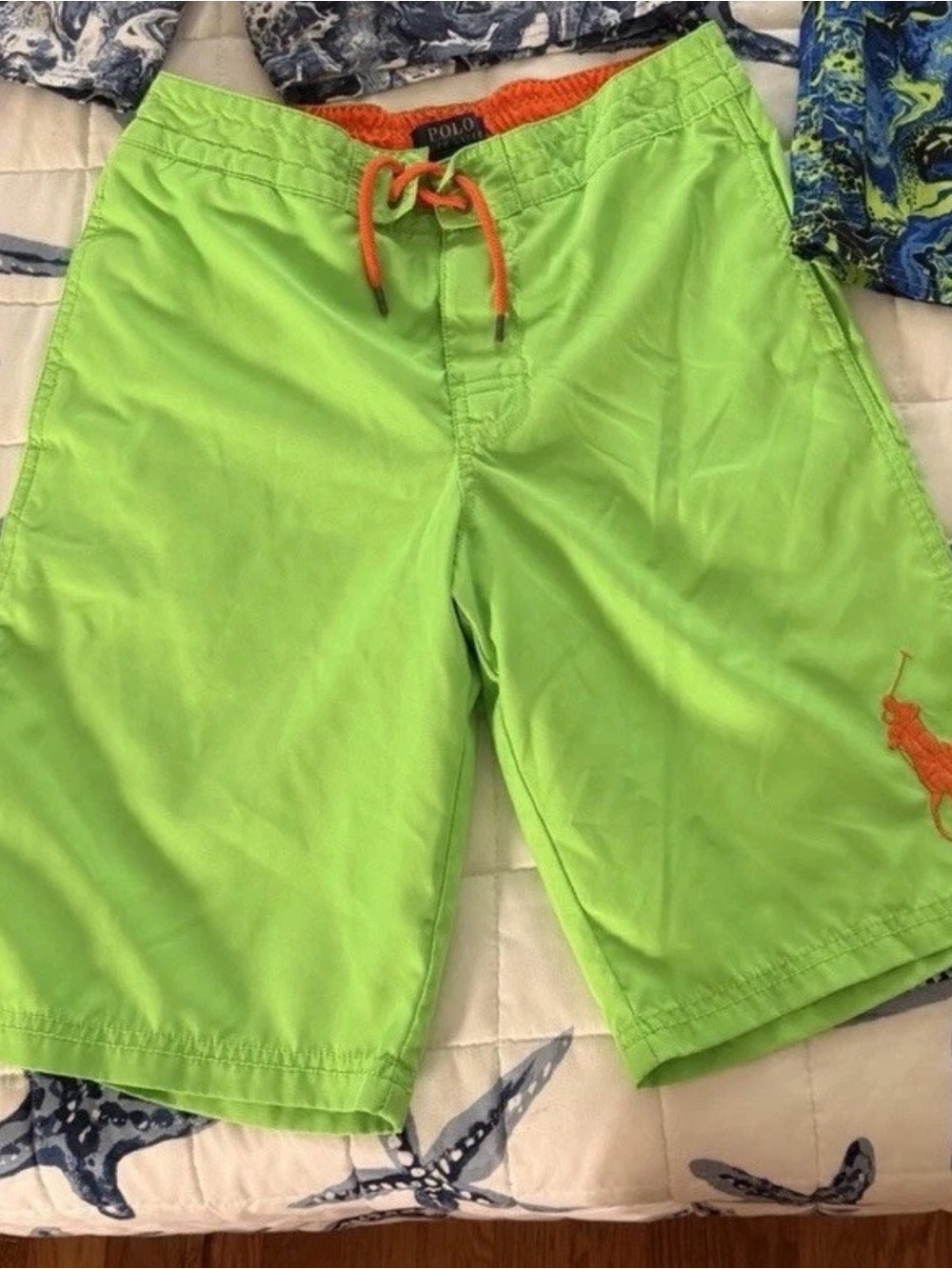 Polo by Ralph Lauren Neon Green Swim Shorts big boys size 14/16